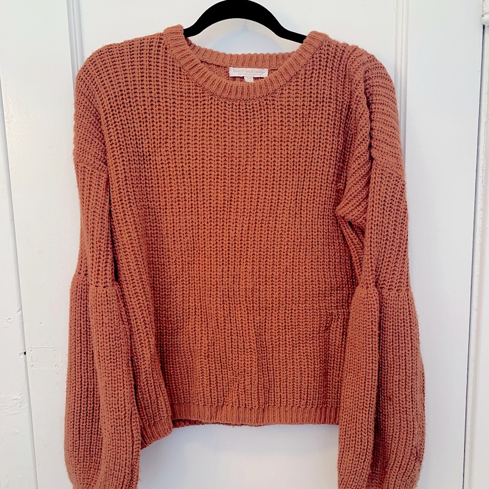 Rust Colored Bell Sleeve Sweater
